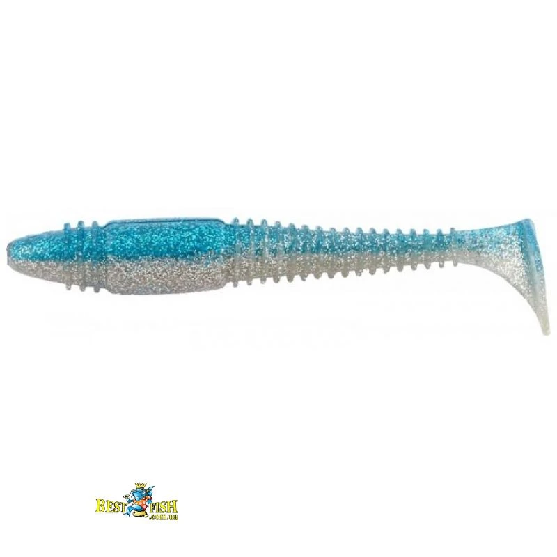Віброхвіст Lucky John Tioga Fat 4,5 Chrystal Blue 4шт (140147-T05) Віброхвіст Lucky John Tioga Fat 4,5 Chrystal Blue 4шт (140147-T05)