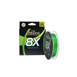 Шнур WIZARD 8X Braid LIME GREEN 0,10 мм 6,09кг 135м (30909110)