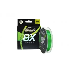 Шнур WIZARD 8X Braid LIME GREEN 0,10 мм 6,09кг 135м (30909110)