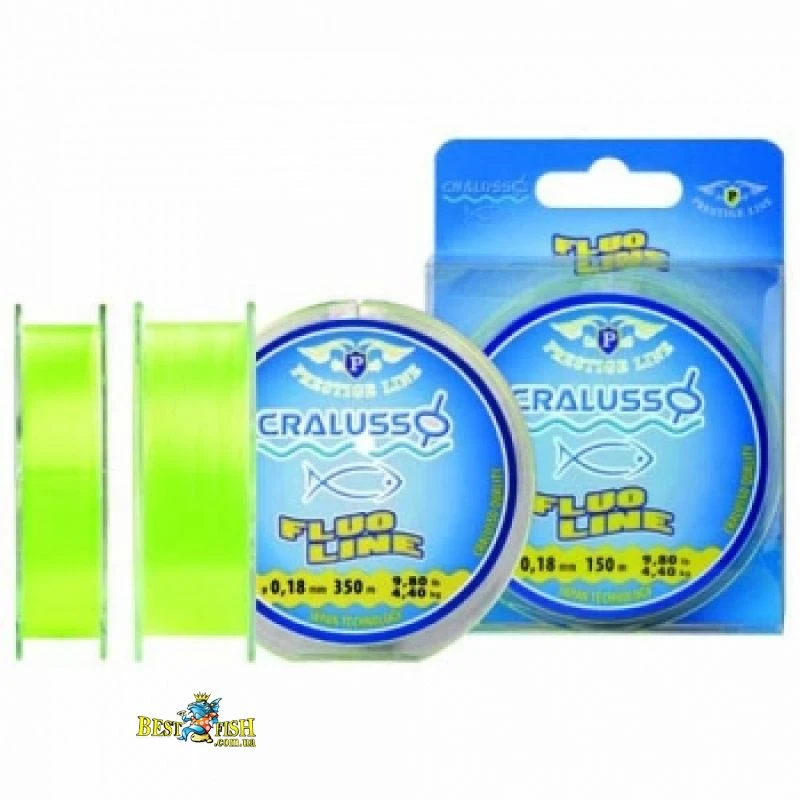 Жилка Cralusso Fluo Yellow 150м 0.18мм 4.5кг (33906018) Жилка Cralusso Fluo Yellow 150м 0.18мм 4.5кг (33906018)