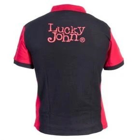 Футболка-поло Lucky John червоно-чорна XL (AM-7501-04XL)