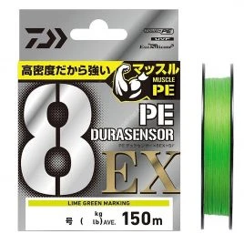 Шнур Daiwa UVF PE Dura Sensor X8EX+Si3 Lime Green 150 м 3.9 kg #0.4 (17320112)