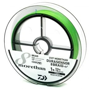 Шнур Daiwa UVF Morethan Dura Sensor X8+Si2 150m Lime Green 8kg #1.0 (07303463)