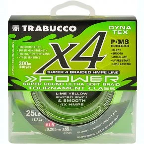 Шнур Trabucco Dyna-Tex 4X Power Lime-Yellow 150 м 0.285 мм 18.14 кг (054-31-300)