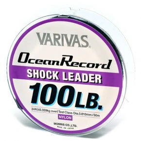 Моношоклідер Varivas Ocean Record Shock Leader 50m 100lb 45.36kg 0.81mm (1111550)