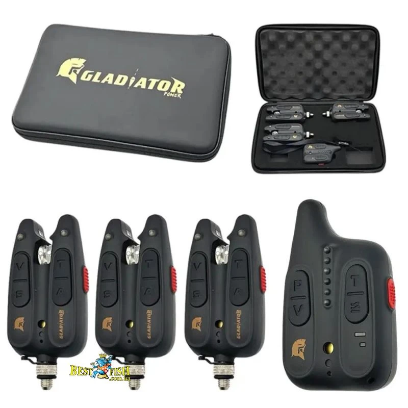 Набір сигналізаторів Gladiator RF1118 3+1 Black з пейджером (RF11183) Набір сигналізаторів Gladiator RF1118 3+1 Black з пейджером (RF11183)