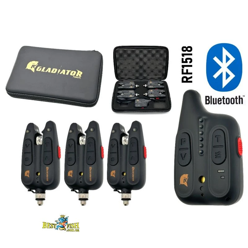 Набір сигналізаторів Gladiator BL1518 3+1 Black з пейджером+BLUЕTООTH (BL15183) Набір сигналізаторів Gladiator BL1518 3+1 Black з пейджером+BLUЕTООTH (BL15183)