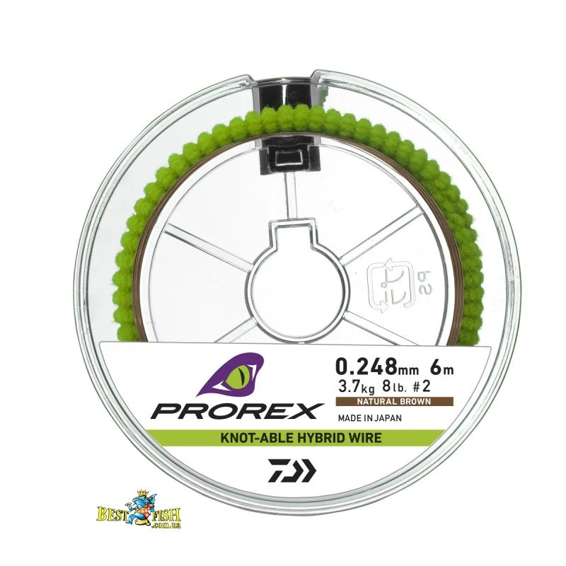 Повідковий матеріал Daiwa Prorex Hybrid Knotable Wire Brown 6 м 3.7kg 0.248 мм (17930-037) Повідковий матеріал Daiwa Prorex Hybrid Knotable Wire Brown 6 м 3.7kg 0.248 мм (17930-037)
