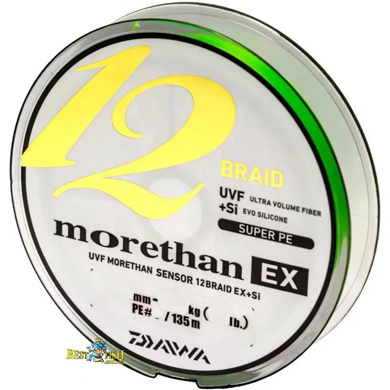 Шнур Daiwa Morethan 12BEX+Si 135m LG 12.2kg 0.14mm #1.2 (12695-014) Шнур Daiwa Morethan 12BEX+Si 135m LG 12.2kg 0.14mm #1.2 (12695-014)