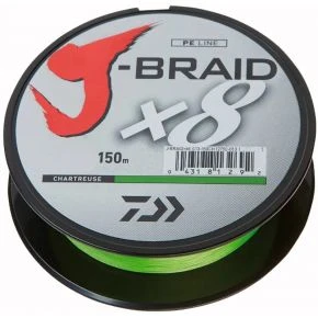 Шнур Daiwa J-Braid X8 150m Chartreuse 12.0kg 0.18mm #1.5 (12750-018)