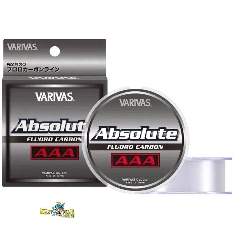 Флюорокарбон Varivas Absolute AAA Fluorocarbon 80 м 2.5LB 1.13kg 0.128 мм (VA 19511) Флюорокарбон Varivas Absolute AAA Fluorocarbon 80 м 2.5LB 1.13kg 0.128 мм (VA 19511)