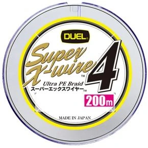 Шнур Duel Super X-Wire 4 200m 0.15mm 6.4kg 5Color Yellow Marking #0.8 (H3589N-5CR)