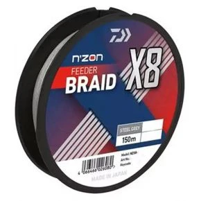 Шнур Daiwa N'Zon X8 Braid 150m Steel Grey 7.0kg 0.10mm (12410-110)