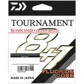 Шнур Daiwa Tournament Sinking Feeder Braid 8+1 135m Steel Grey 12.6kg 0.14mm (12785-014)