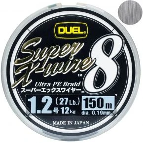 Шнур Duel Super X-Wire 8 150m Silver 13.5kg 0.21mm #1.5 (H3601-S)