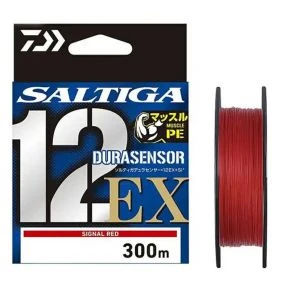 Шнур Daiwa UVF PE Saltiga Dura Sensor 12EX + Si3 300m Signal Red 59kg #10 (17320168)