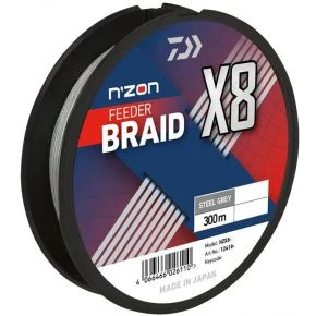 Шнур Daiwa N'Zon X8 Braid Steel Gray 300m 7.0kg 0.10mm (12410-310)