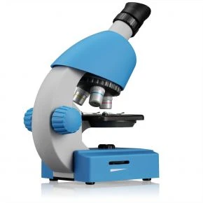 Мікроскоп Bresser Junior 40x-640x Blue з набором для дослідів та адаптером для смартфона (8851300WXH000/12869)