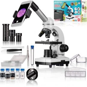 Мікроскоп Bresser Junior Biolux SEL 40x-1600x з адаптером для смартфона + кейс (8855610GYE000/12632) Мікроскоп Bresser Junior Biolux SEL 40x-1600x з адаптером для смартфона + кейс (8855610GYE000/12632)