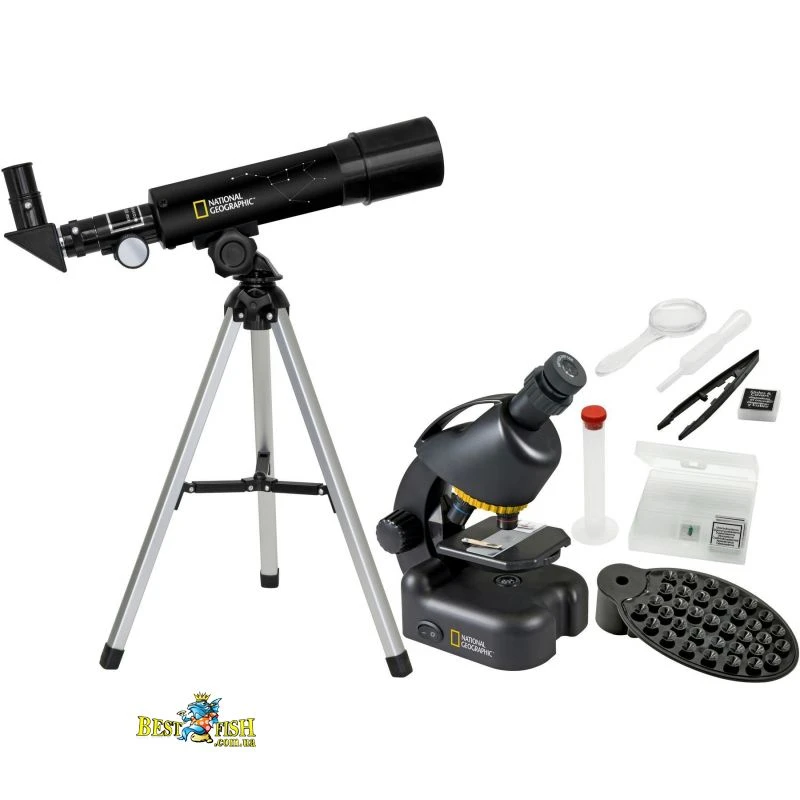 Мікроскоп National Geographic Junior 40x-640x + Телескоп 50/360 з кейсом (9118200/12269) Мікроскоп National Geographic Junior 40x-640x + Телескоп 50/360 з кейсом (9118200/12269)