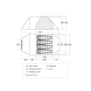 Намет чотиримісний Vango Mokala 450 Mineral Green (TETMOKALA000001)