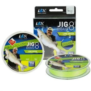 Плетений шнур L. and K. Jig Braid Teflon X8 Lime 0.08 мм 110 м (30917008)