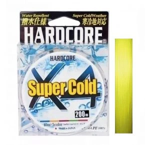 Шнур Duel Hardcore Super Cold X4 200m Hi-Vis Yellow 5.4kg 0.13mm #0.6 (H4467-Y)
