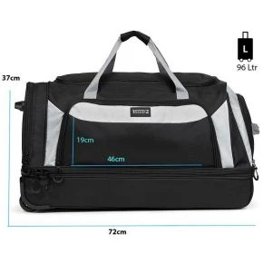 Сумка дорожня на колесах TravelZ Wheelbag Doubleloader black 96L (603098)