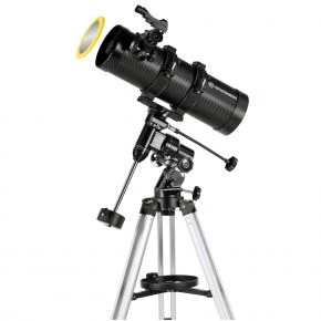 Телескоп Bresser Pluto II 114/500 EQ3 Carbon з сонячним фільтром та адаптером для смартфона (4614500)