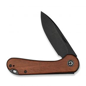Складаний ніж Civivi Elementum Slip Joint, клинок 75 мм, 14C28N, дерево Guibourtia, коричневий із чорним клинком (C18062AJ-3)