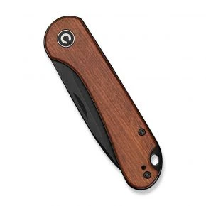 Складаний ніж Civivi Elementum Slip Joint, клинок 75 мм, 14C28N, дерево Guibourtia, коричневий із чорним клинком (C18062AJ-3)