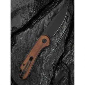 Складаний ніж Civivi Elementum Slip Joint, клинок 75 мм, 14C28N, дерево Guibourtia, коричневий із чорним клинком (C18062AJ-3)