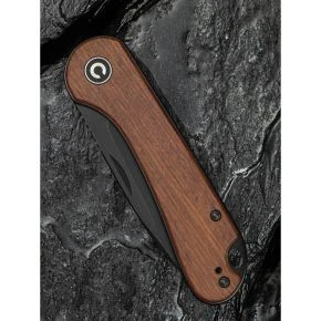 Складаний ніж Civivi Elementum Slip Joint, клинок 75 мм, 14C28N, дерево Guibourtia, коричневий із чорним клинком (C18062AJ-3)
