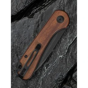 Складаний ніж Civivi Elementum Slip Joint, клинок 75 мм, 14C28N, дерево Guibourtia, коричневий із чорним клинком (C18062AJ-3)