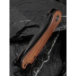 Складаний ніж Civivi Elementum Slip Joint, клинок 75 мм, 14C28N, дерево Guibourtia, коричневий із чорним клинком (C18062AJ-3)