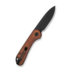 Складаний ніж Civivi Elementum Slip Joint, клинок 75 мм, 14C28N, дерево Guibourtia, коричневий із чорним клинком (C18062AJ-3)