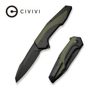 Складаний ніж Civivi Hypersonic, клинок 93,9 мм, 14C28N, сталь і G10, чорний із зеленим (C22011-1)