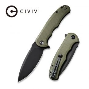 Складаний ніж Civivi Praxis, клинок 95 мм, 9Cr18MoV, G10, оливковий із чорним клинком (C803F)