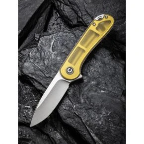 Складаний ніж Civivi Elementum, клинок 75 мм, D2, Ultem, жовтий (C907A-4)