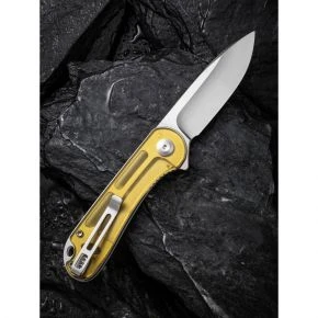 Складаний ніж Civivi Elementum, клинок 75 мм, D2, Ultem, жовтий (C907A-4)