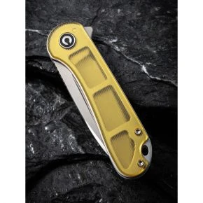 Складаний ніж Civivi Elementum, клинок 75 мм, D2, Ultem, жовтий (C907A-4)