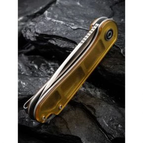 Складаний ніж Civivi Elementum, клинок 75 мм, D2, Ultem, жовтий (C907A-4)
