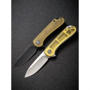 Складаний ніж Civivi Elementum, клинок 75 мм, D2, Ultem, жовтий (C907A-4)