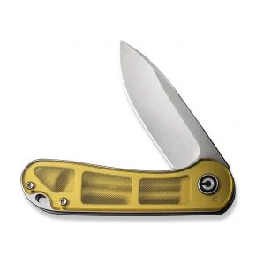 Складаний ніж Civivi Elementum, клинок 75 мм, D2, Ultem, жовтий (C907A-4)