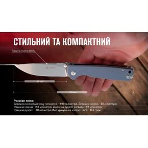 Складаний ніж Ganzo G6805, клинок 86 мм, 8Cr14MoV, G10, сірий (G6805-GY) Складаний ніж Ganzo G6805, клинок 86 мм, 8Cr14MoV, G10, сірий (G6805-GY)