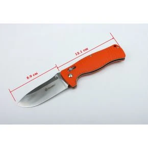 Складаний ніж Ganzo G720, клинок 90 мм, 440C, G10, помаранчевий (G720-O)