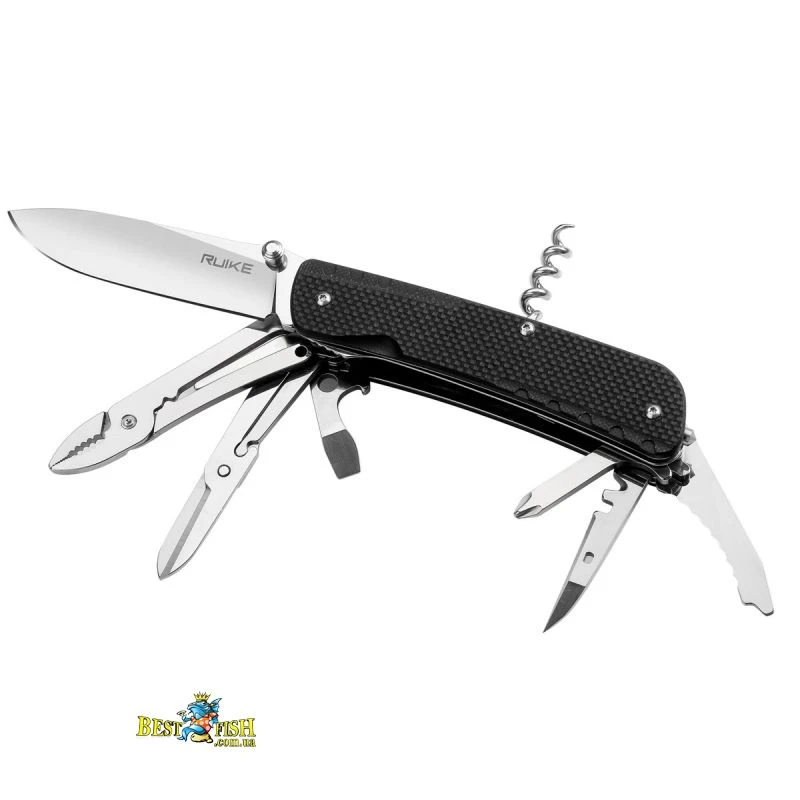 Складаний ніж Ruike LD41 Trekker, клинок 85 мм, 12C27, G10, чорний, 22 функції (LD41-B) Складаний ніж Ruike LD41 Trekker, клинок 85 мм, 12C27, G10, чорний, 22 функції (LD41-B)