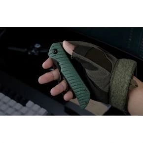 Складаний ніж Ruike P122, клинок 92 мм, 14C28N, мікарта, темно-зелений із чорним клинком (P122-MG)