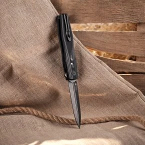 Складаний ніж Ruike P188, клинок 91 мм, D2, G10, чорний (P188-B)