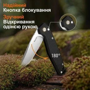 Складаний ніж Ruike P873, клинок 88 мм, 14C28N, G10, чорний (P873-MB) Складаний ніж Ruike P873, клинок 88 мм, 14C28N, G10, чорний (P873-MB)